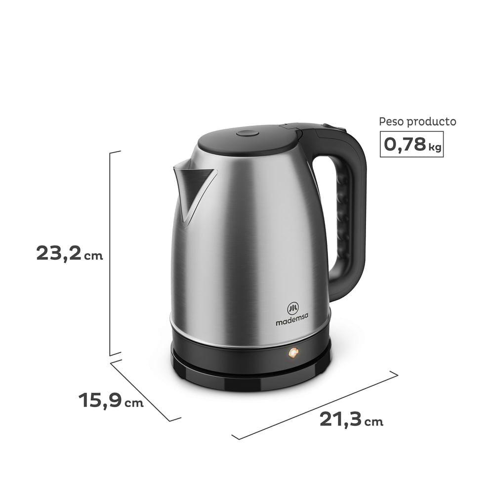 Hervidor El&eacute;ctrico Mademsa 1,8l Con Apagado Autom&aacute;tico Mek10 image number 2.0