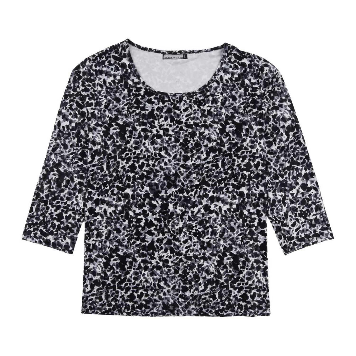 Polera Full Print Manga Larga Cuello Redondo Mujer Lesage image number 0.0