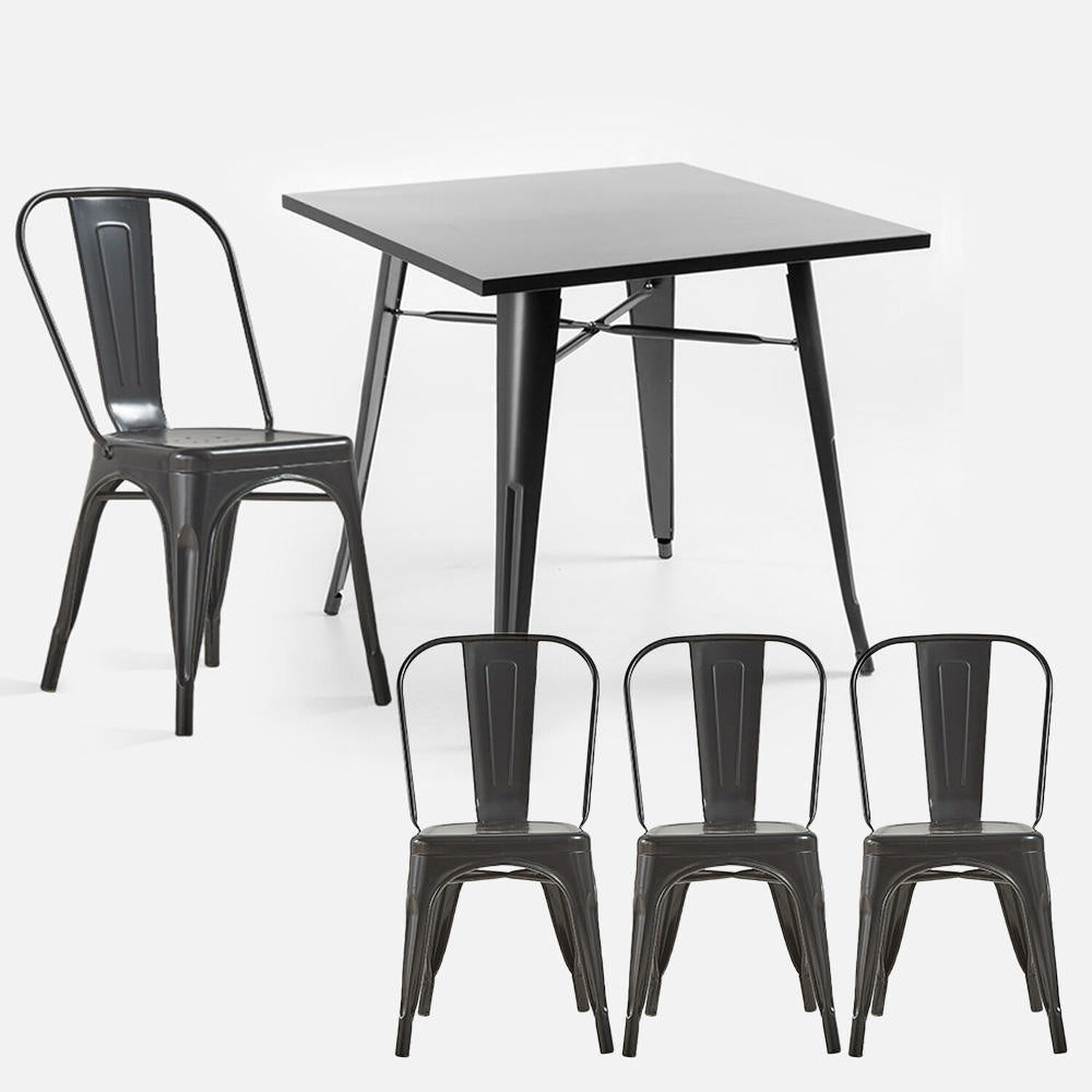 Juego De Comedor Spazzio Tolix 4 Personas image number 0.0