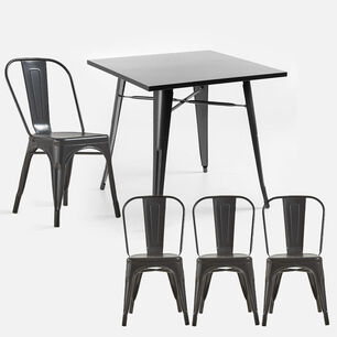 Juego De Comedor Spazzio Tolix 4 Personas