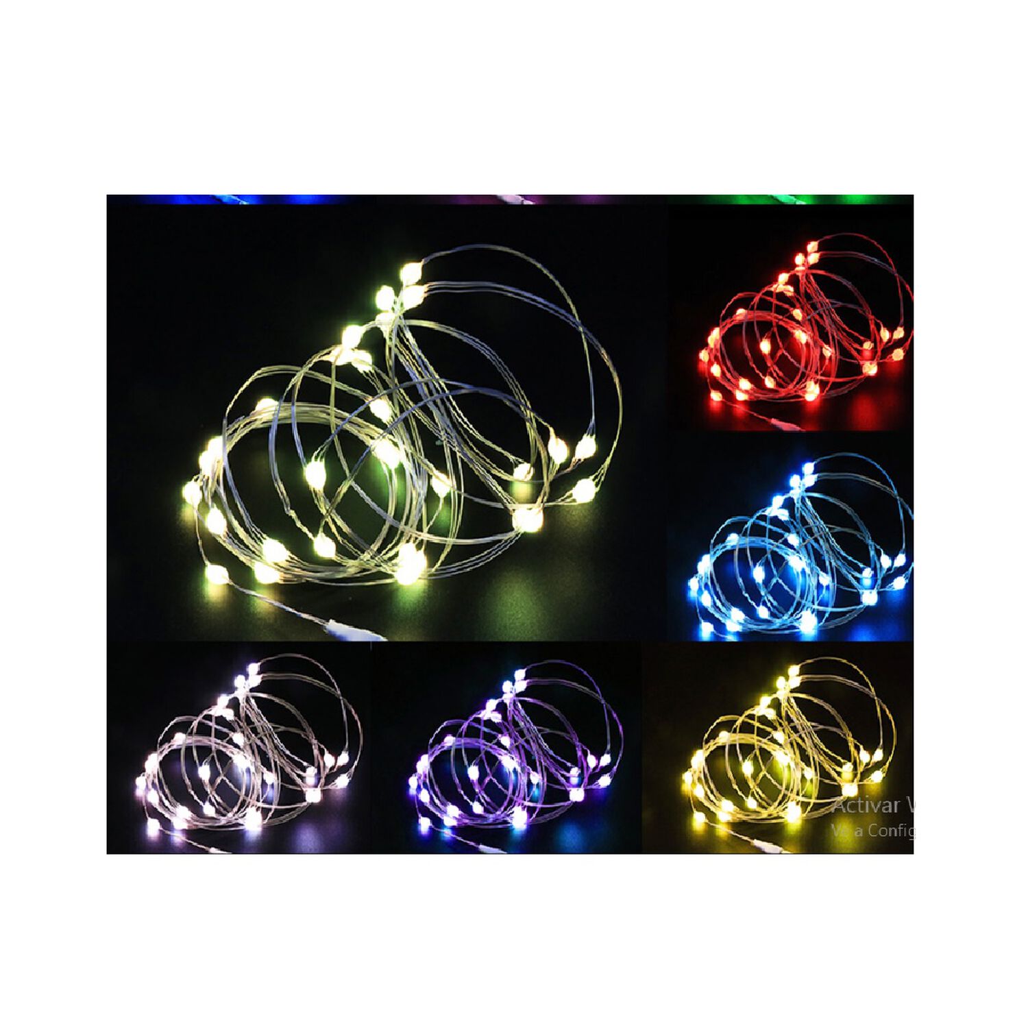 Luz Hada Tipo Corcho 1mt Alambre Guirnaldas Led Con Pilas Para Decoraci&oacute;n Para Botella U Otros Usos Con 3 Pilas Lr44 Inclu&iacute;das image number 5.0