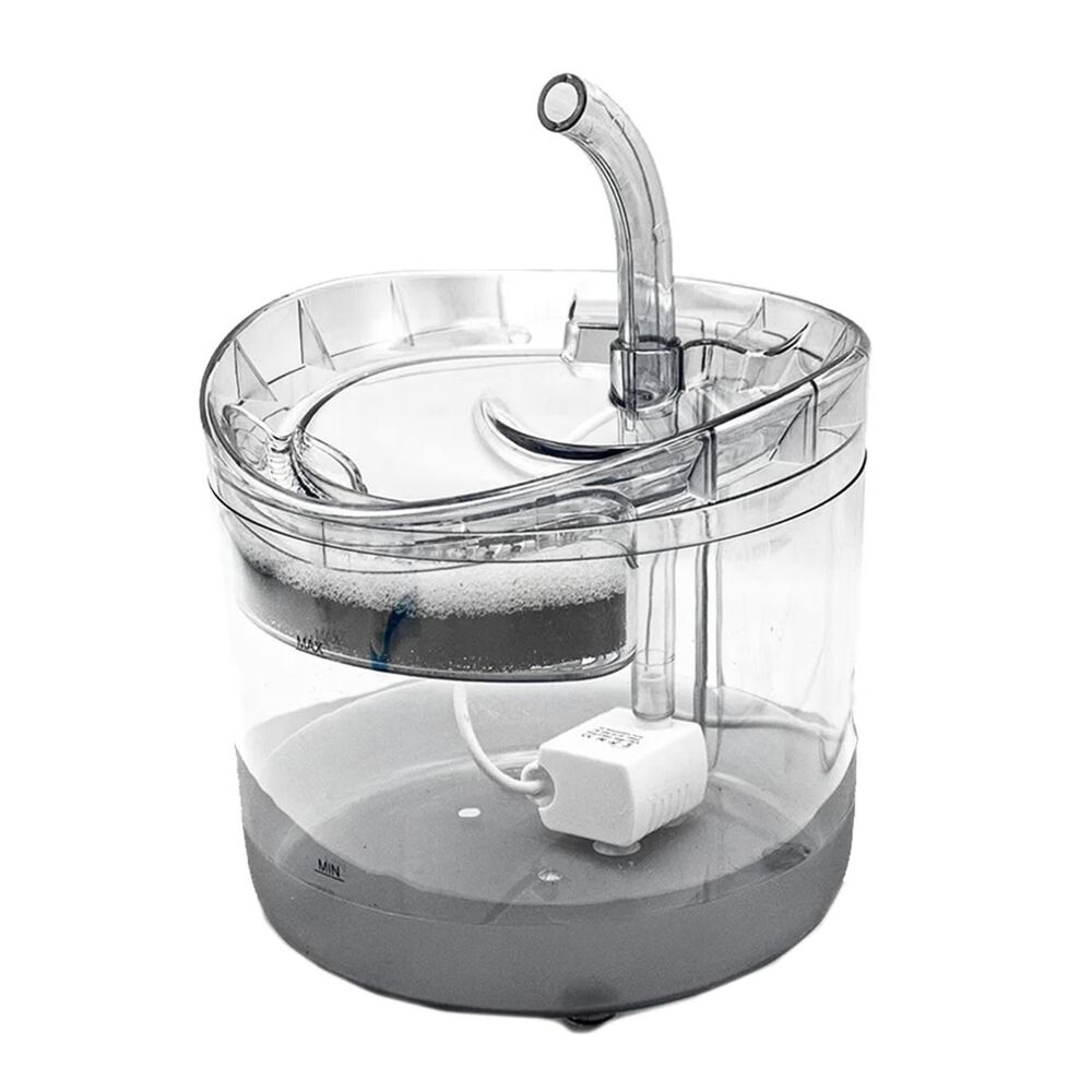 Fuente Agua Autom&aacute;tica Mascotas Transparente 2l Silenciosa image number 0.0