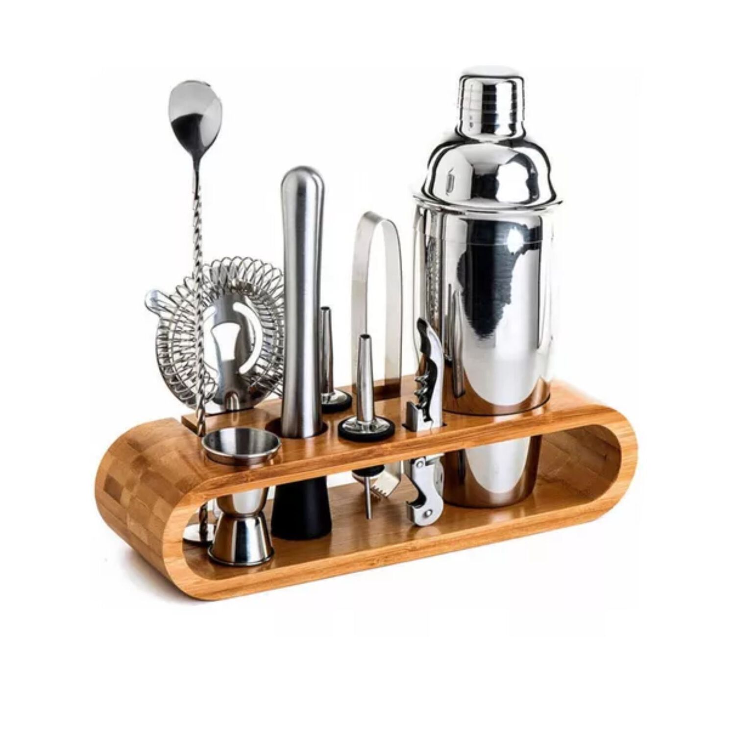 Set Bartender Sacacorchos Destapador Coctelera 12 Piezas image number 0.0