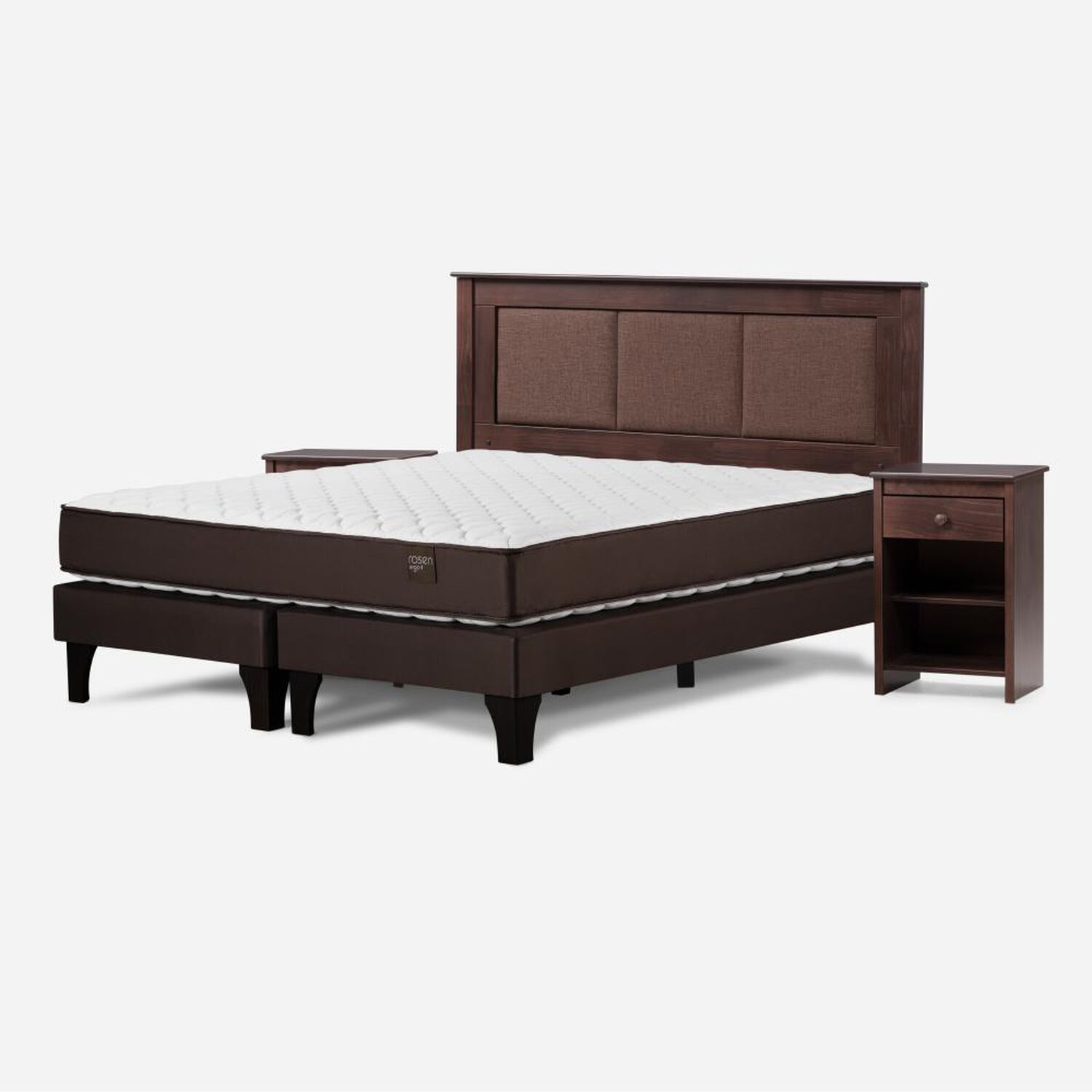 Cama Europea Rosen Ergo T / 2 Plazas / Base Dividida + Set De Maderas Rachel image number 1.0
