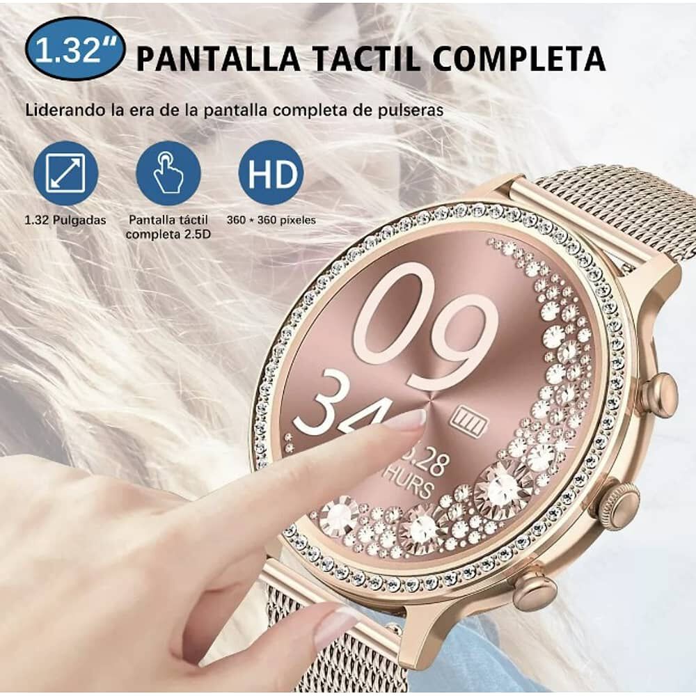 Reloj Inteligente Mujer Elegante Smartwatch Bluetooth Call image number 2.0