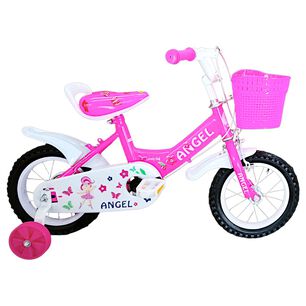Bicicleta Aro 12 Infantil Rosado Angel