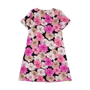 Vestido Full Print Manga Corta Cuello Redondo Mujer Lesage