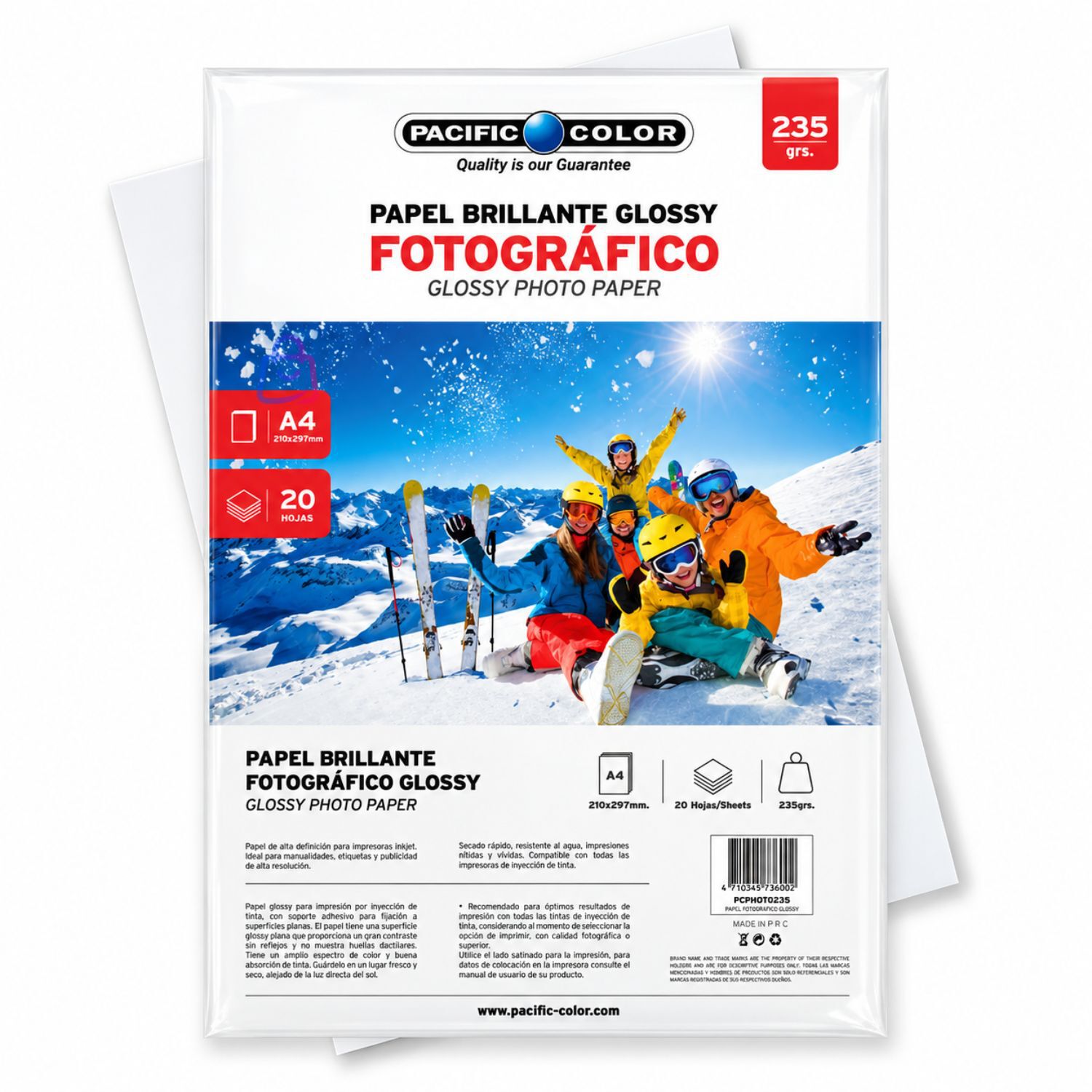 Papel Fotogr&aacute;fico A4 235g 20 Hojas Inkjet Brillante - Ps image number 3.0