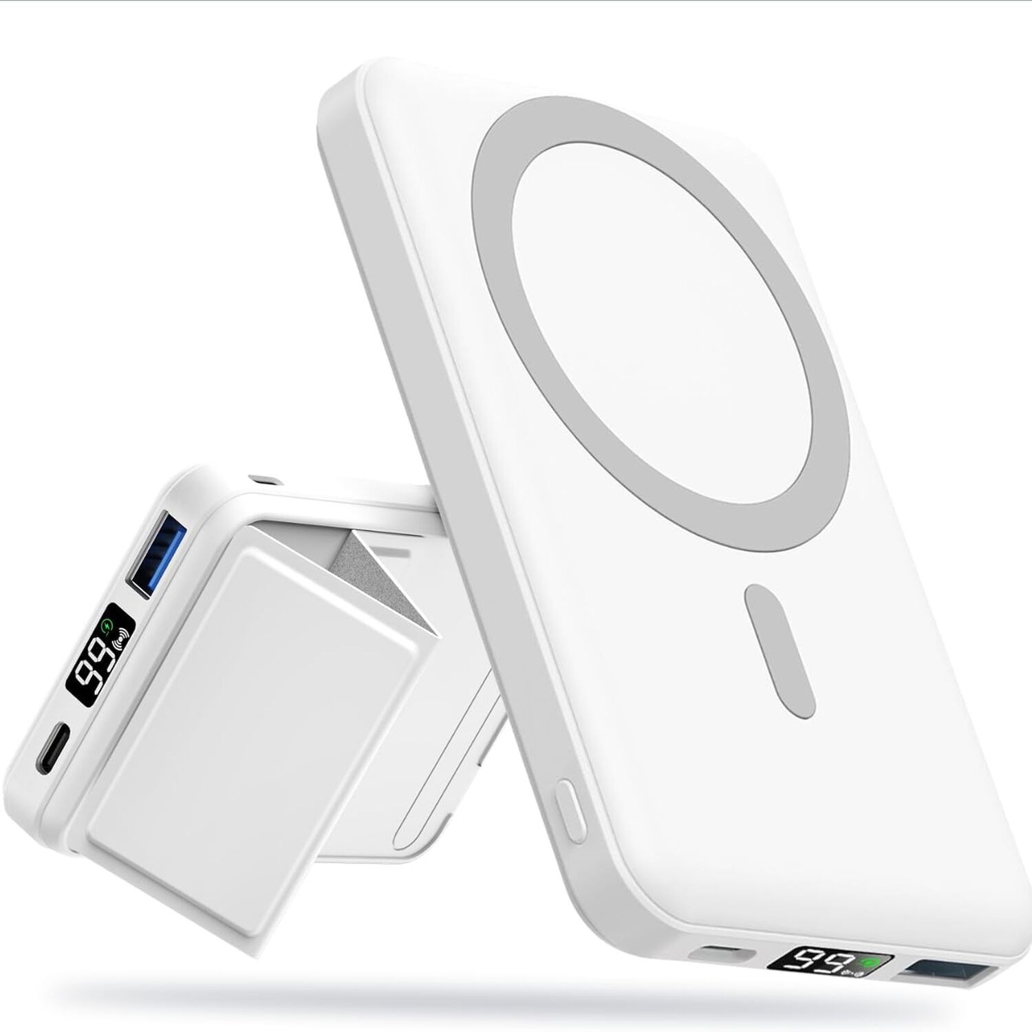 Cargador De Celular Inalambrico Magnetico Compatible Magsafe Carga Rapida 10.000 Mah 2a 20w Smartphone Android Compatible Para Iphone image number 3.0