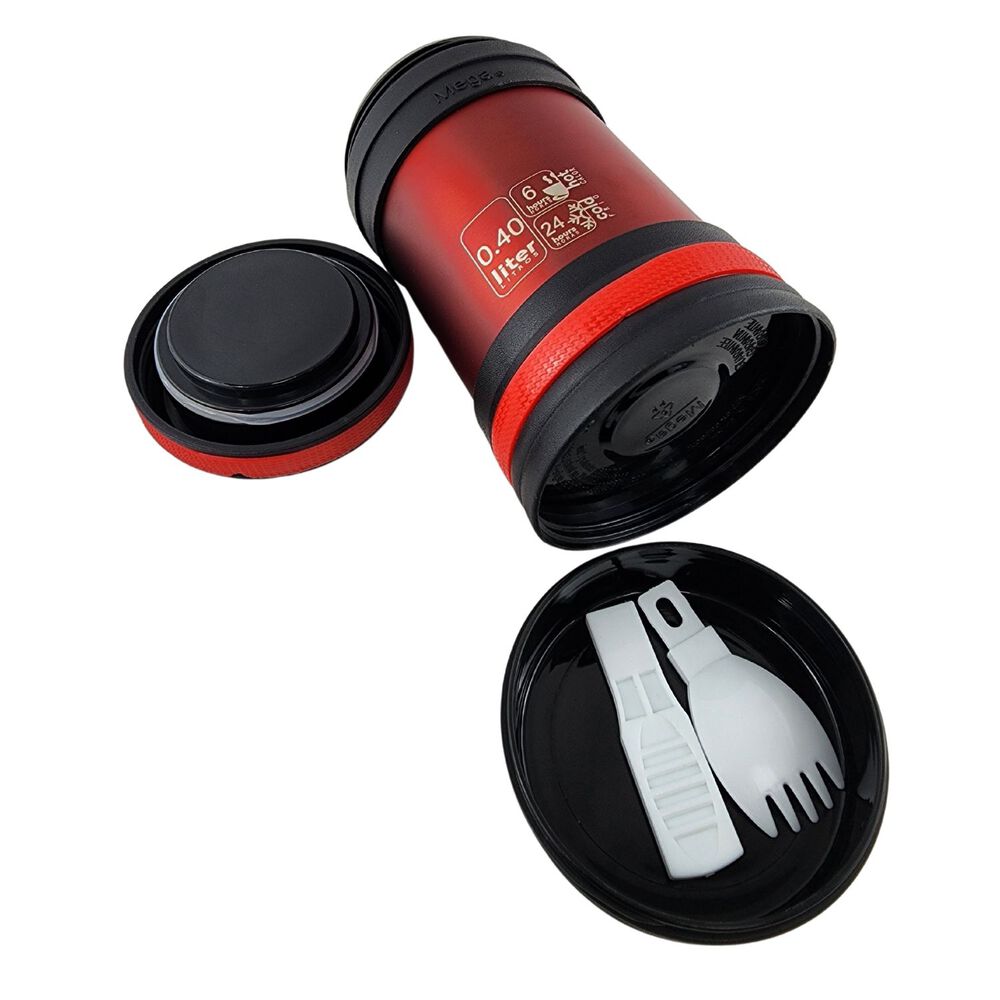 Termo Mega Maxx 400ml Comidas Metalico Acero Inoxidable Rojo image number 4.0