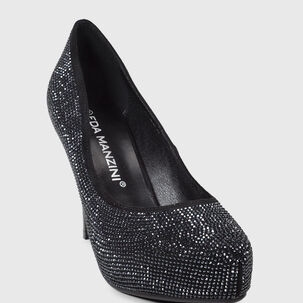 Zapato Candela Negro Con Brillos
