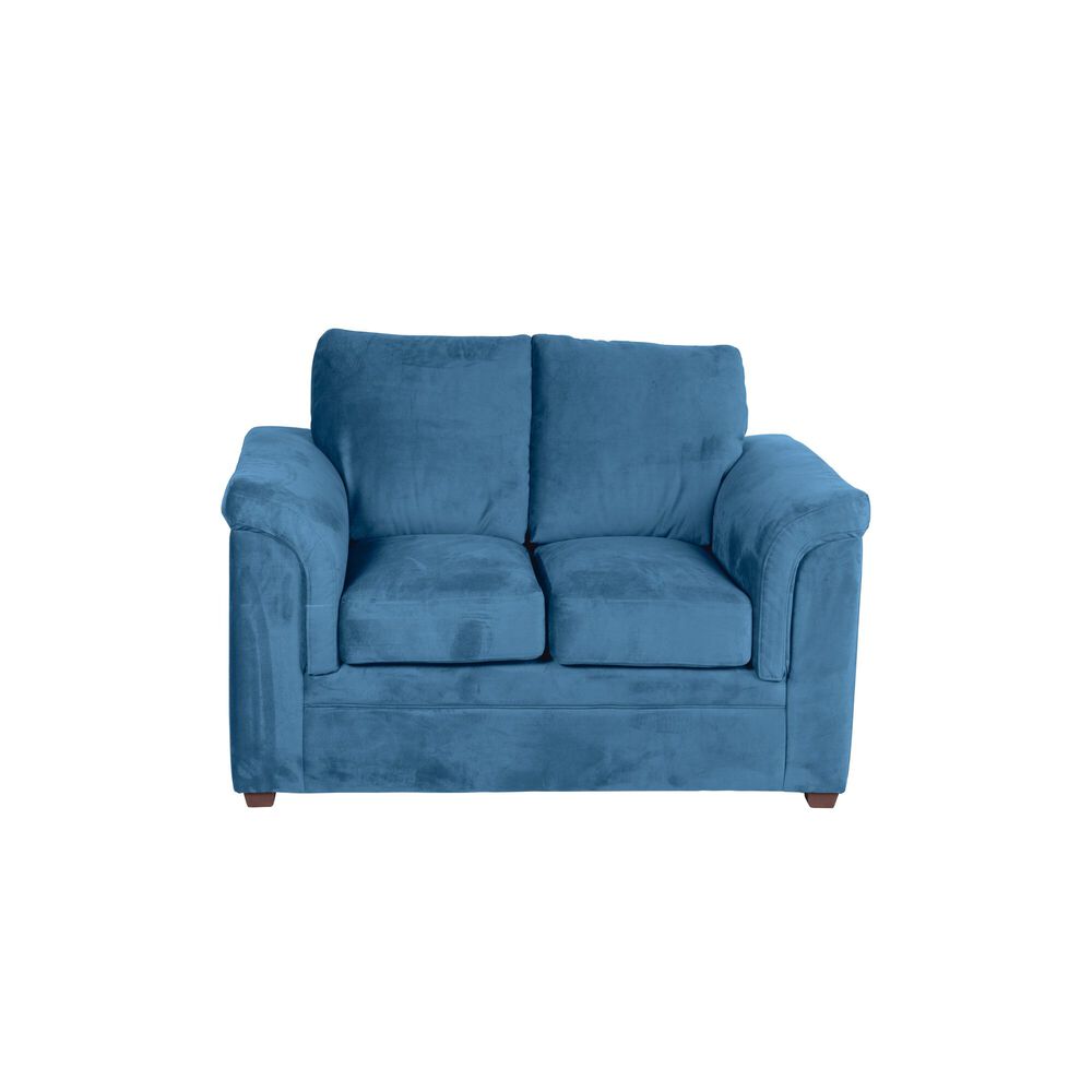 Sofa Ancona 2 Cuerpos Tela Velvet Azul Petroleo image number 0.0