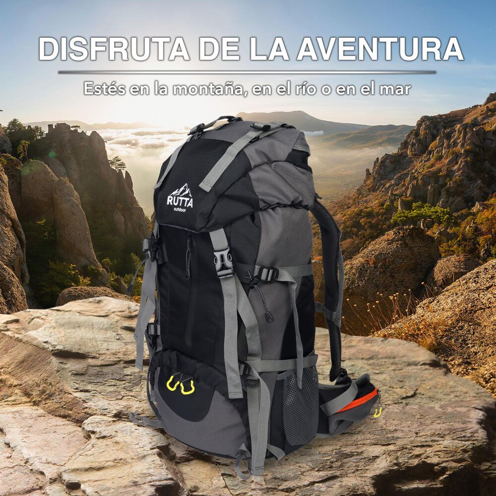 Mochila Camping 50l Negro image number 4.0