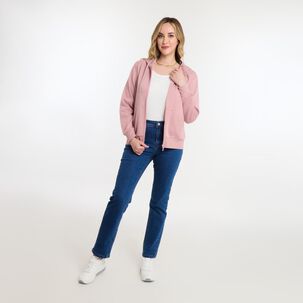 Polerón Básico Full Zipper Cuello Redondo Con Capucha Mujer Geeps