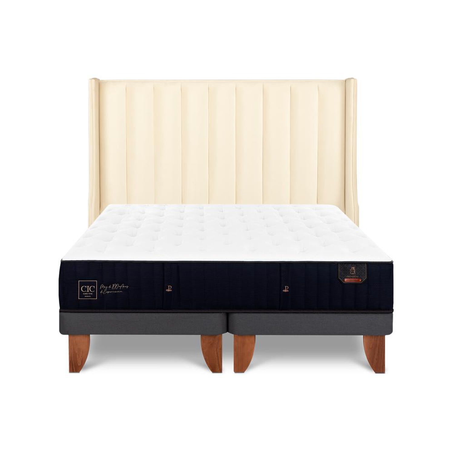Cama Europea Cic Premium / King / Base Dividida + Respaldo image number 0.0