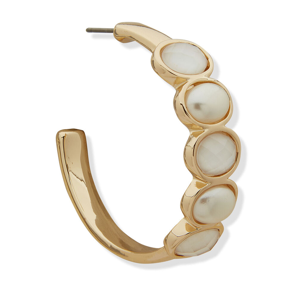 Aros Tipo Argollas Anne Klein Dorado Mujer image number 0.0