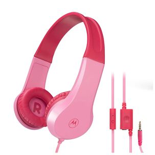 Audífonos Para Niños Infantil Motorola Moto Jr 200 Jack 3.5mm Rosado