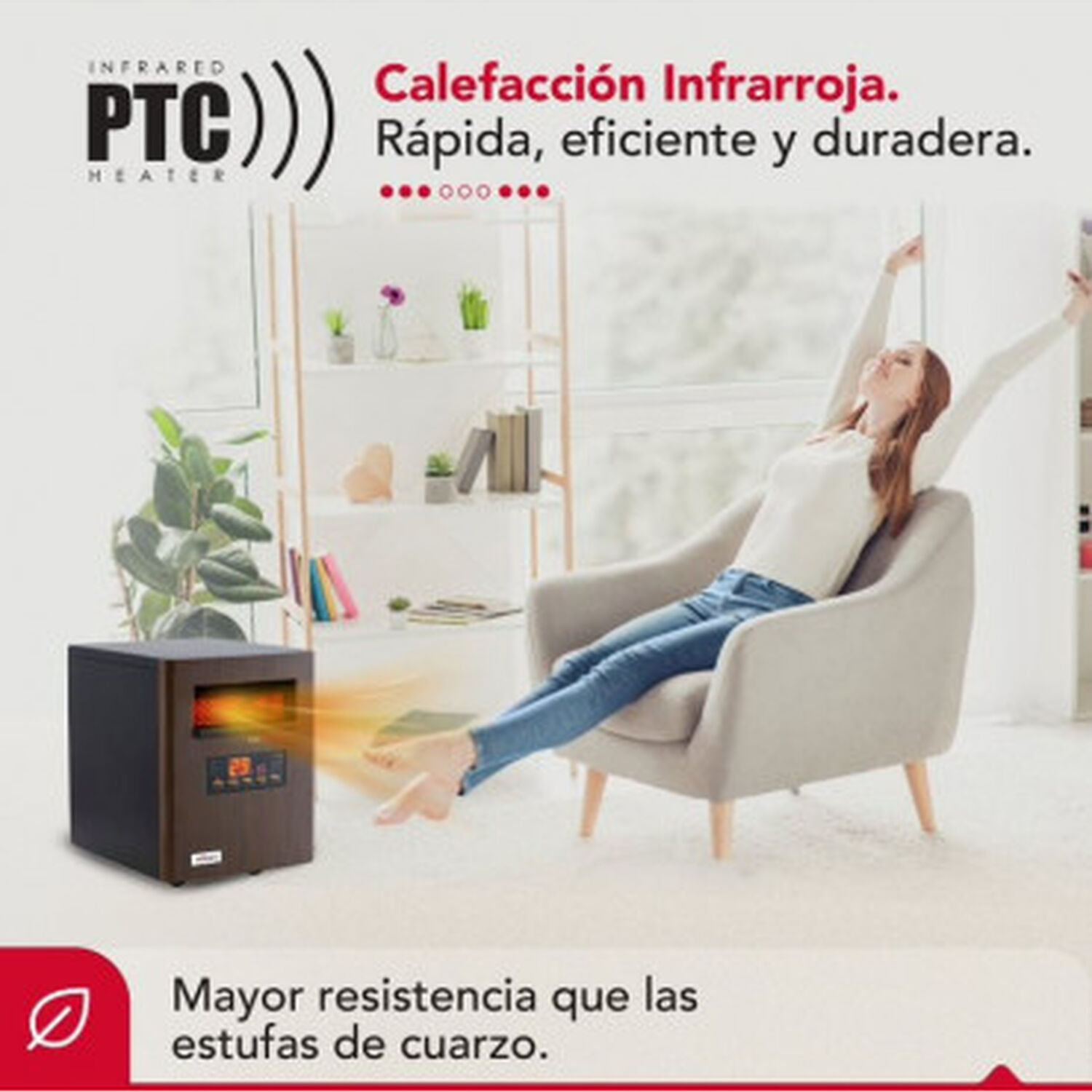 Estufa Electrica Infrarroja Thor Green1500 image number 3.0