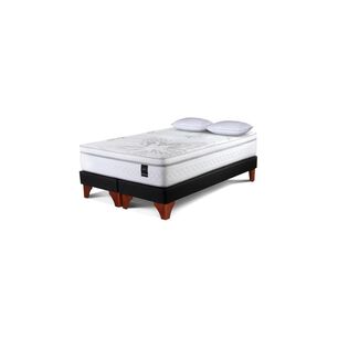 Cama Europea Rosen Art 4 / King / Base Dividida / Base Dividida + Almohadas