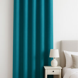 Cortina Engomada Termica 100% Blackout De Tipo Lino