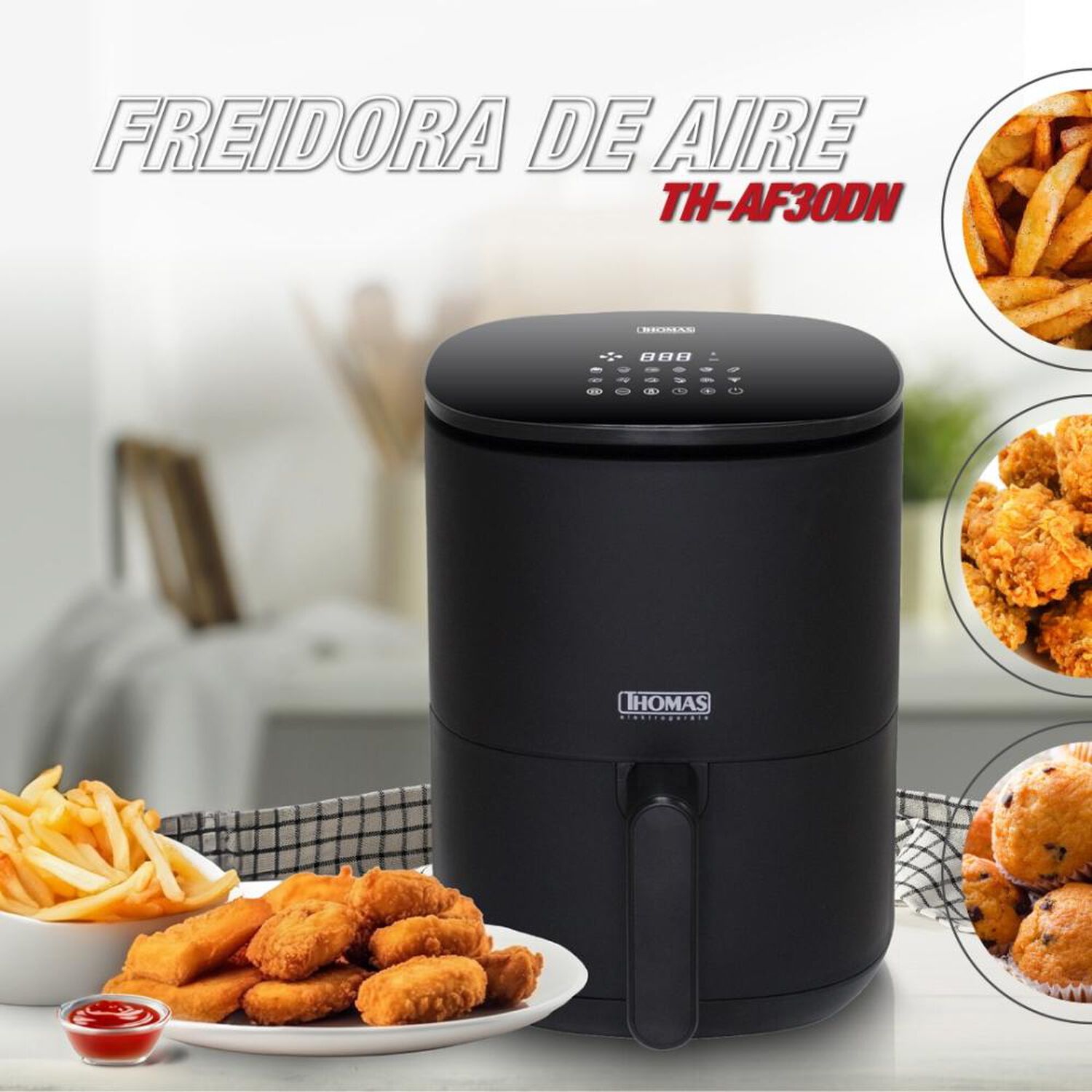 Freidora Thomas Th-af30dn / 3 Litros / 1300 Watts image number 1.0