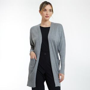 Tapado Liso Con Bolsillos Cuello Solapa Mujer Lesage