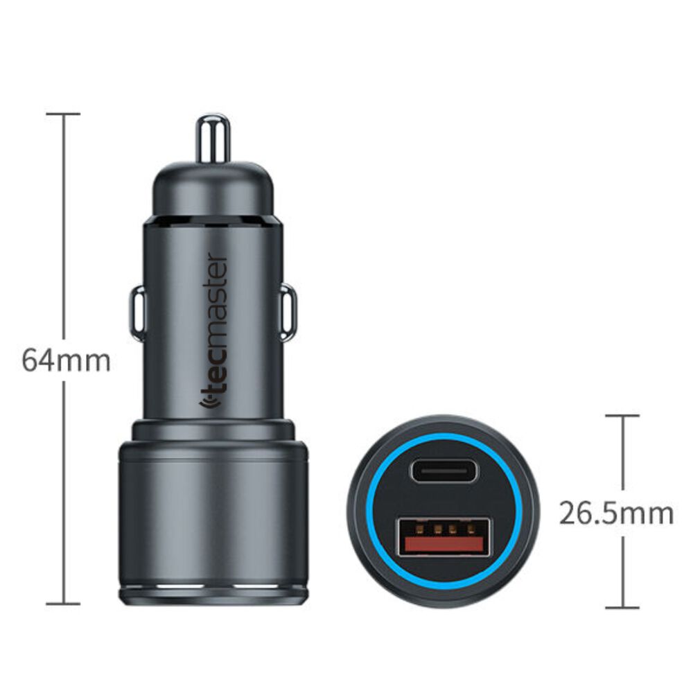 Cargador De Auto 12v 42w Max Usb-c+ Usb Power Delivery Q.c image number 4.0