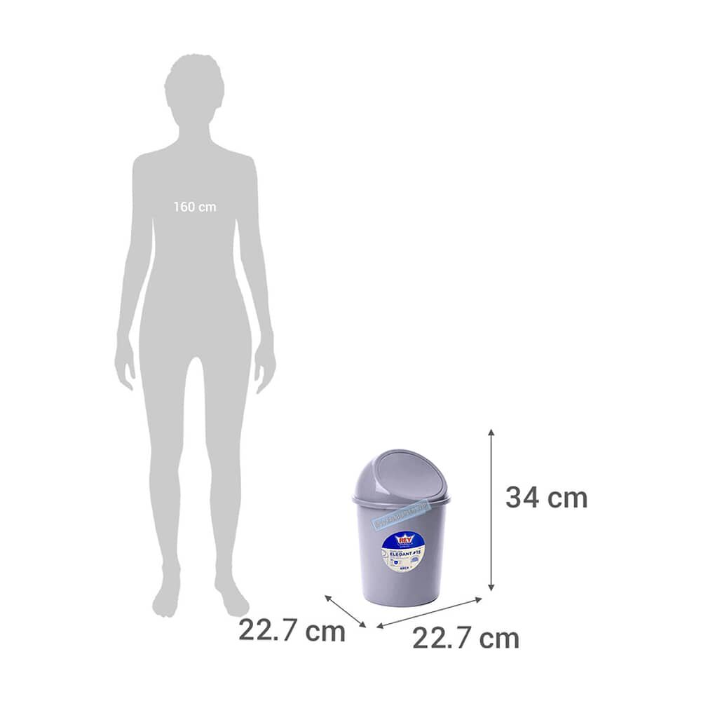 Basurero Con Tapa De Cierre Autom&aacute;tico 7 Litros image number 3.0