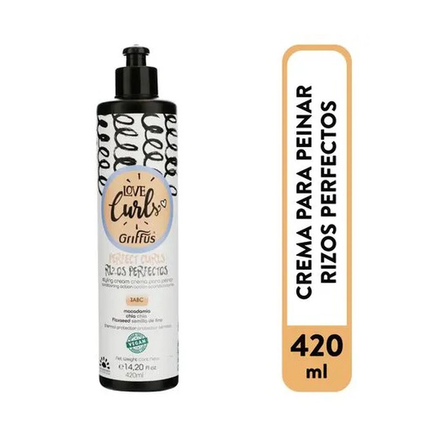 Crema Para Peinar Cachos Perfectos 420g Griffus image number 2.0