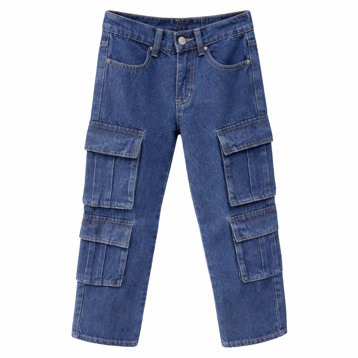 Pantalon Jeans Ni&ntilde;o Cargo Urbano Con Bolsillos Funcionales image number 2.0