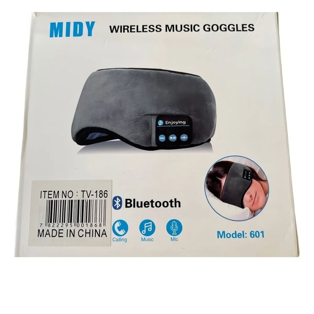 Antifaz M&aacute;scara Para Dormir Auriculares Bluetooth 5.0 Color Gris Unicolor image number 1.0