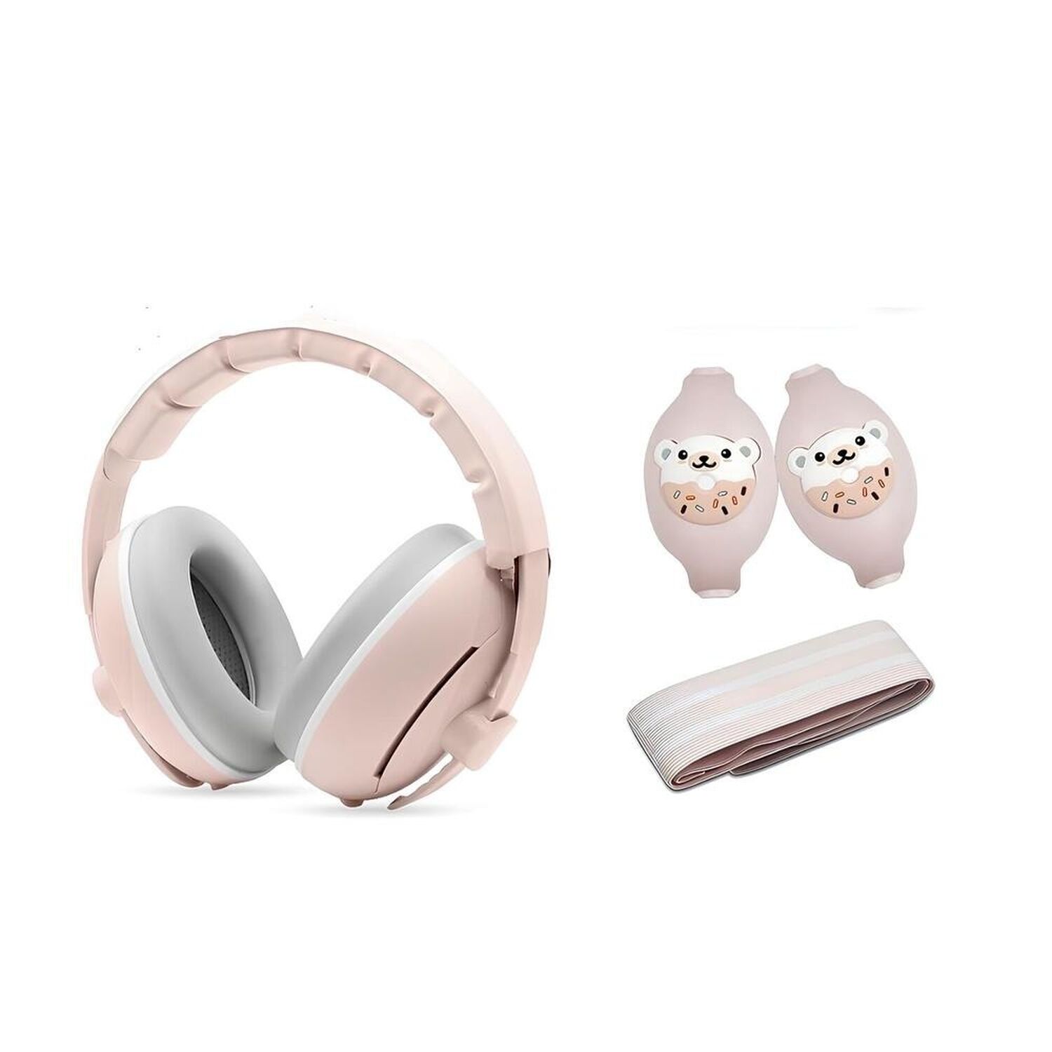 Orejeras Antiruido Auriculares 2 En 1 Rosada Lubabycas image number 0.0