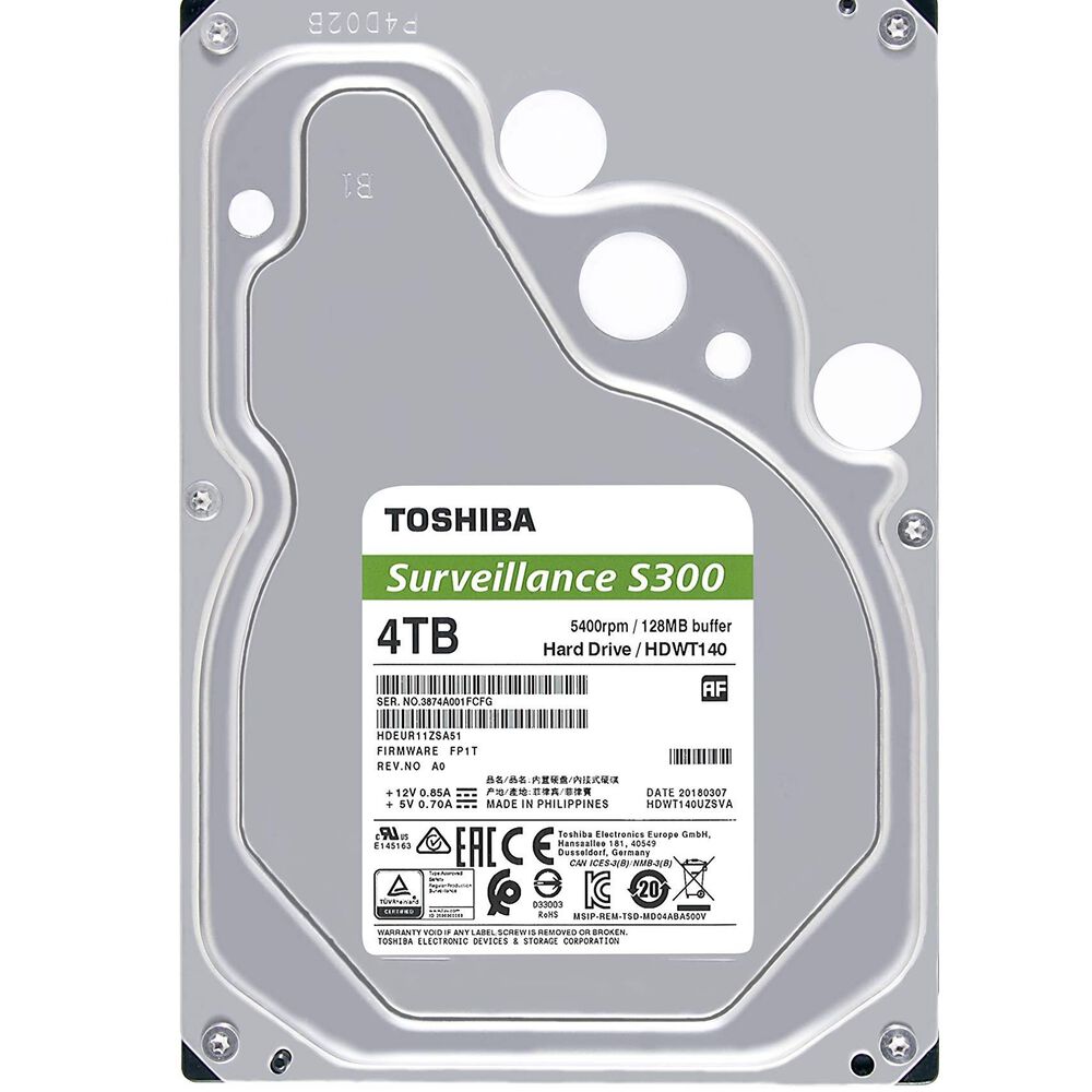 Disco Duro Toshiba S300 Surveillance 4 Tb Sata 3.5" 5400rpm image number 0.0
