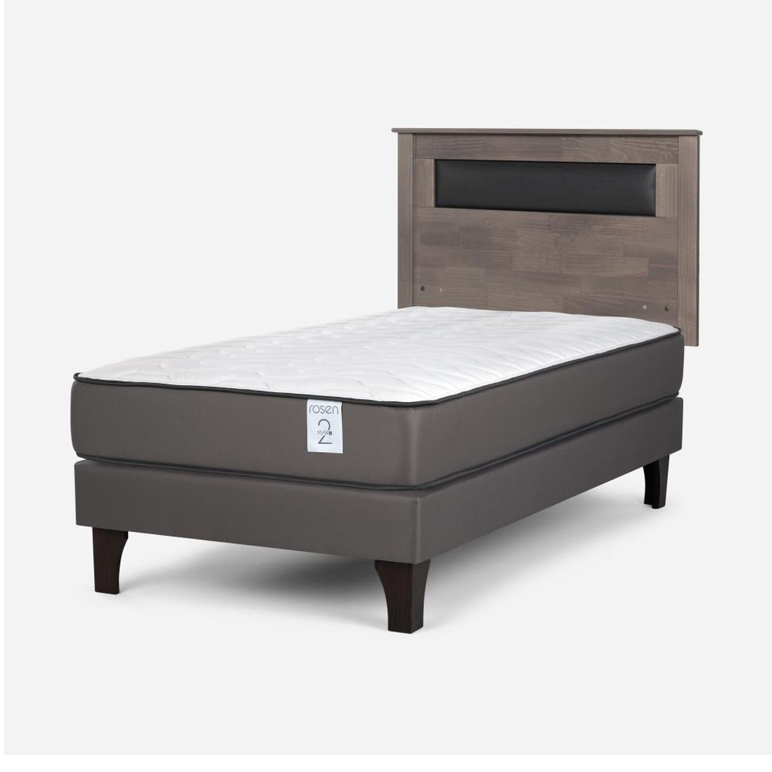 Cama Europea Rosen New Style 2 Plus / 1.5 Plazas / Base Normal + Respaldo image number 2.0