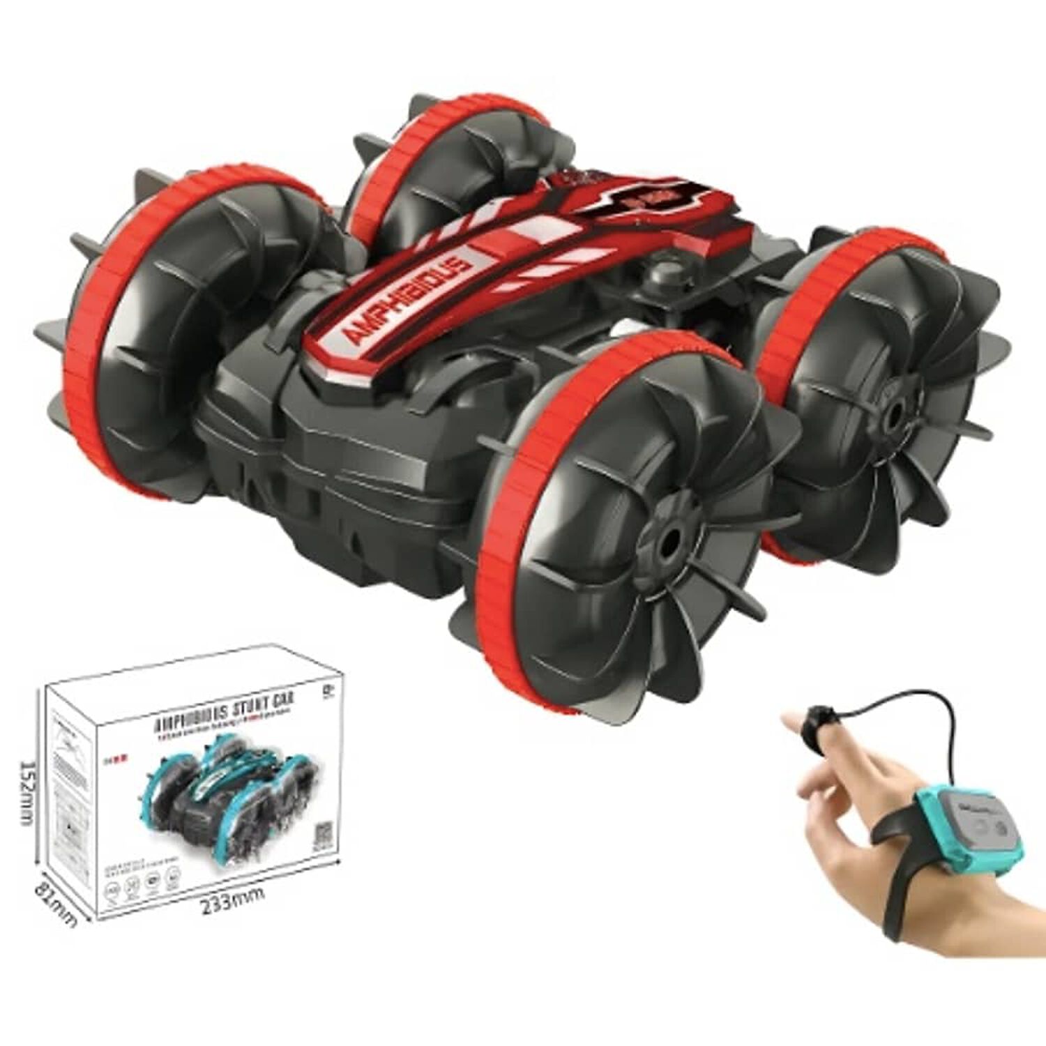 Carrito Control Remoto Anfibio Stunt Recargable 360 Grados image number 0.0