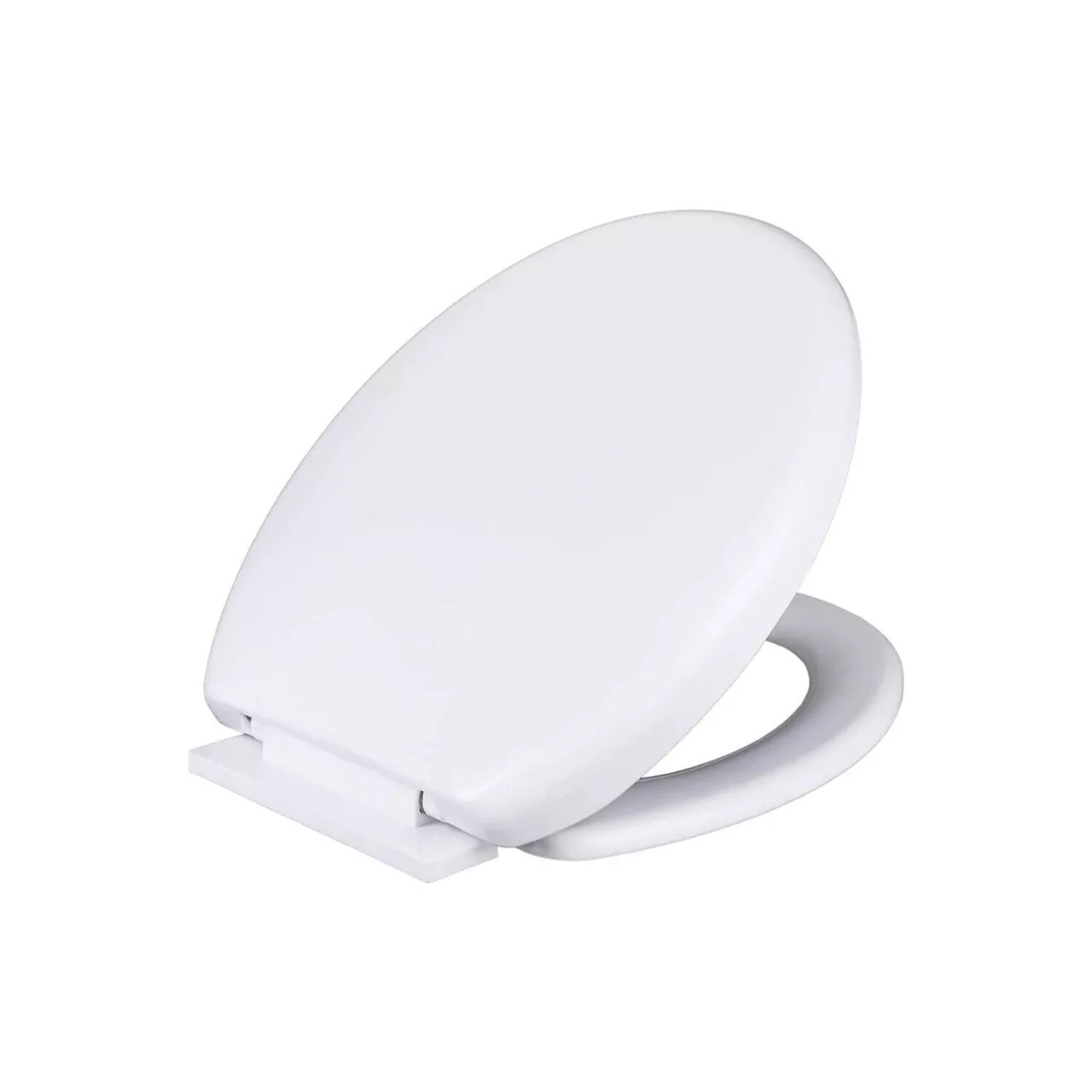 Tapa Ba&ntilde;o Wc Asiento Inodoro Redondo Universal 6x36x42 Cm Blanco image number 0.0
