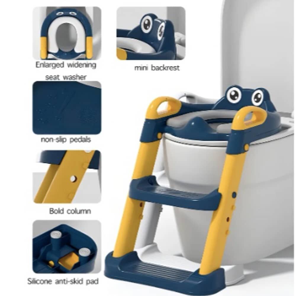 Escalera Para Ni&ntilde;os Para Inodoro Asiento Entrenador Ba&ntilde;o Color Azul image number 2.0