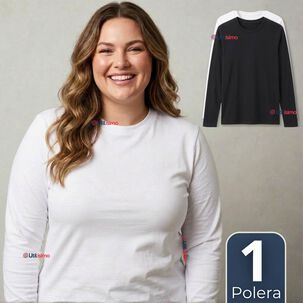 Camiseta Polera Polar Primera Capa Manga Larga Colores Surtidos Mujer