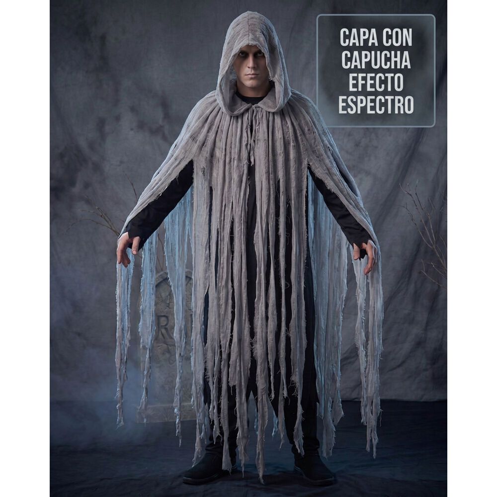 Disfraz Cosplay Capa De Terror Con Capucha Tunica Halloween Hollow Knight Anubis Momia image number 6.0