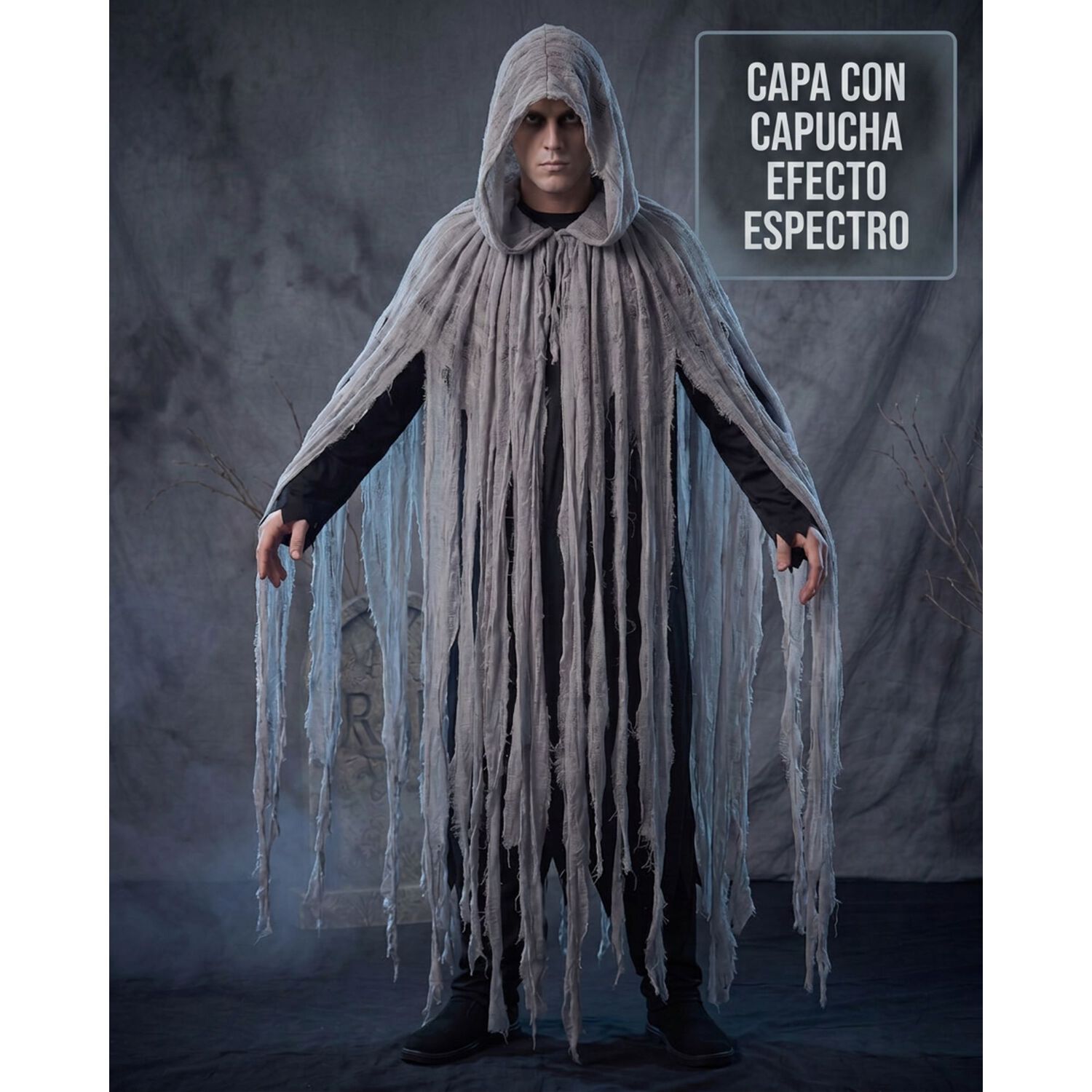 Disfraz Cosplay Capa De Terror Con Capucha Tunica Halloween Hollow Knight Anubis Momia image number 6.0