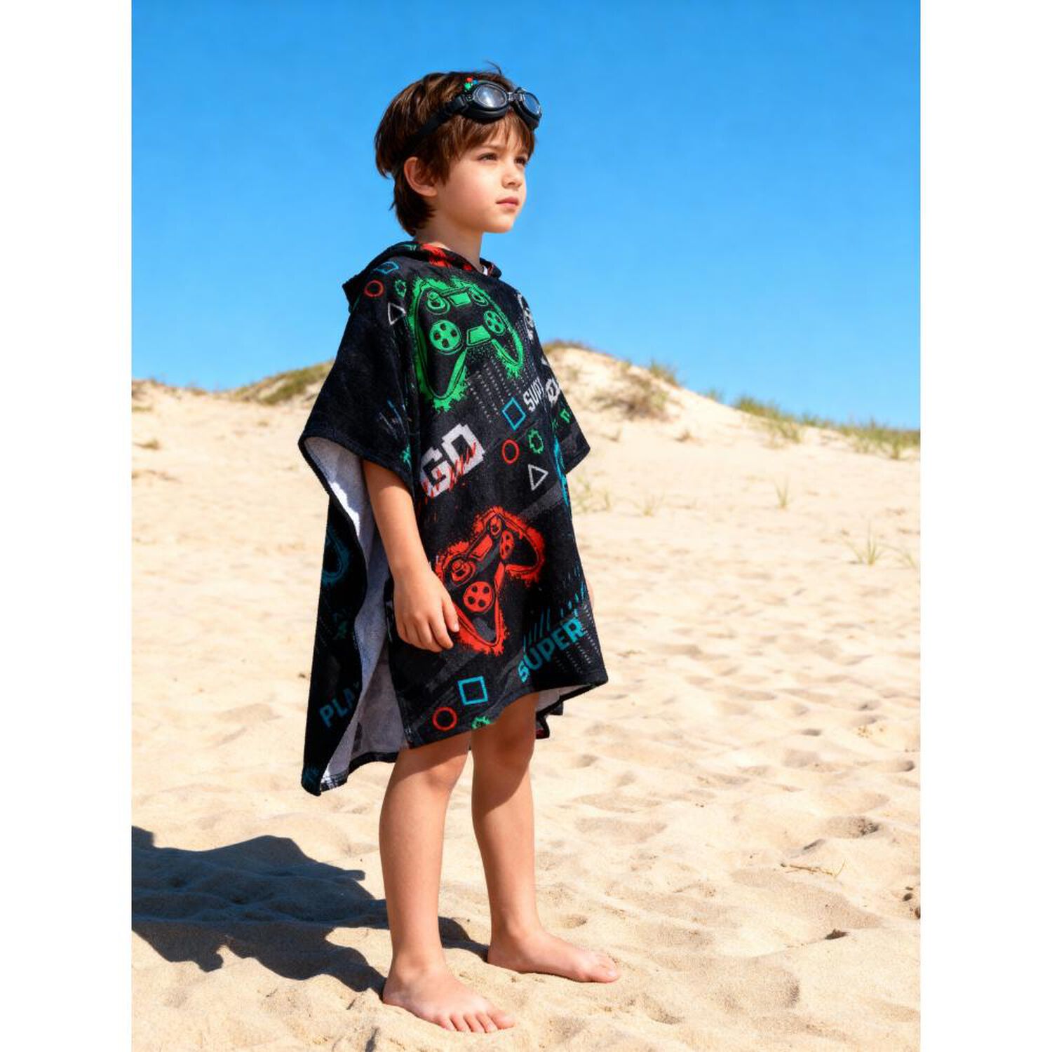 Toalla Playa Infantil + Lentes de Agua Casaideal Kids Gogo / 60 X 120 Cm image number 0.0