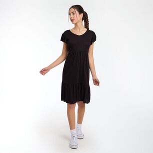 Vestido Manga Corta Con Vuelos Cuello Redondo Mujer Freedom