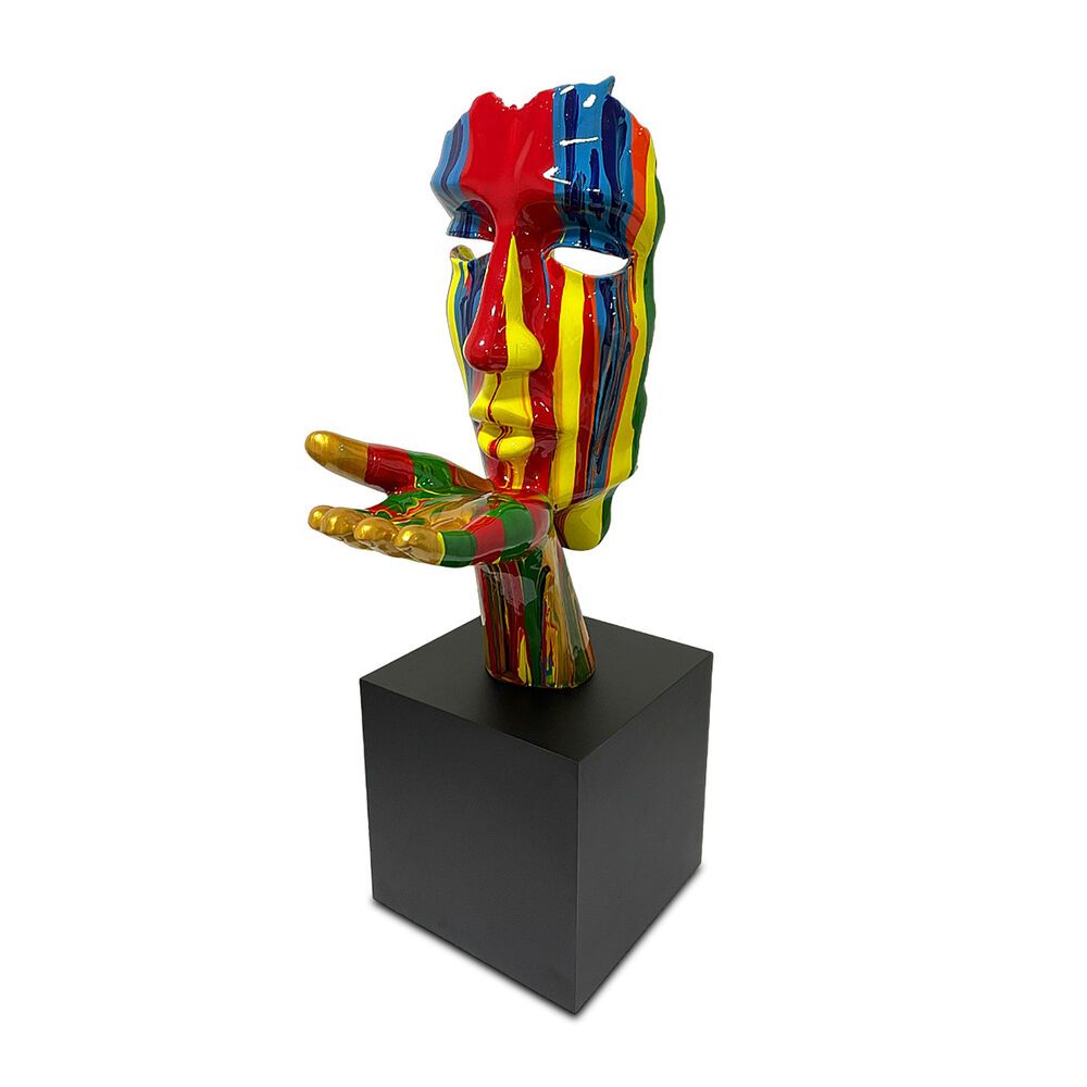 Adorno Deco Escultura Rostro Abstracto Blowing Kisses 55 Cm image number 2.0