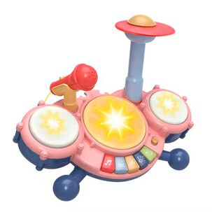 Mini Batería Para Bebe Con Piano Y Micrófono