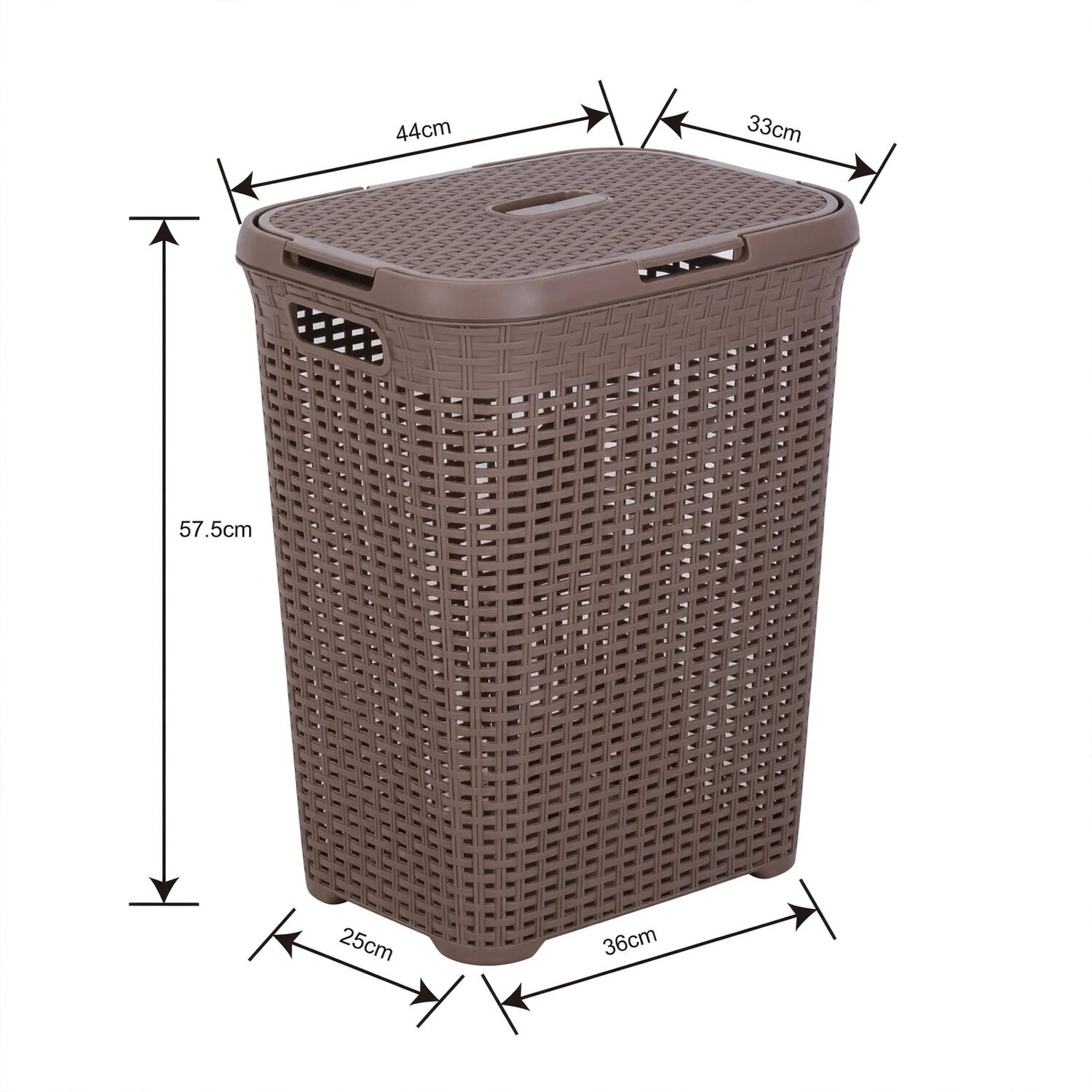 Cesto Canasto De Ropa 60 Litros Marca Mp Color Chocolate image number 6.0