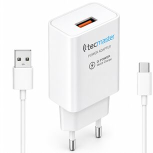 Cargador Tecmaster Tm-200516 Quick Charge 18w Con Cable Usb-c