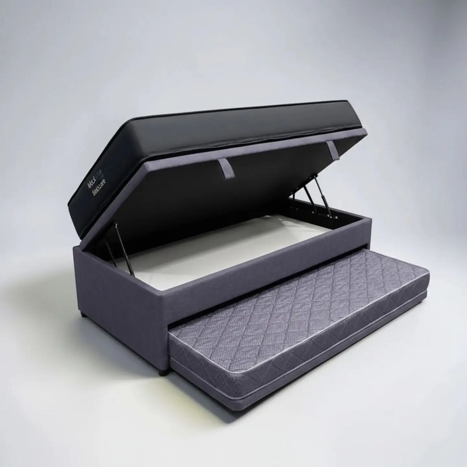 Cama Nido Ba&uacute;l Triple 1.5 Plaza - 200 Cm Arriba / 190 Cm Abajo + Colch&oacute;n Black Prime - Uno image number 0.0