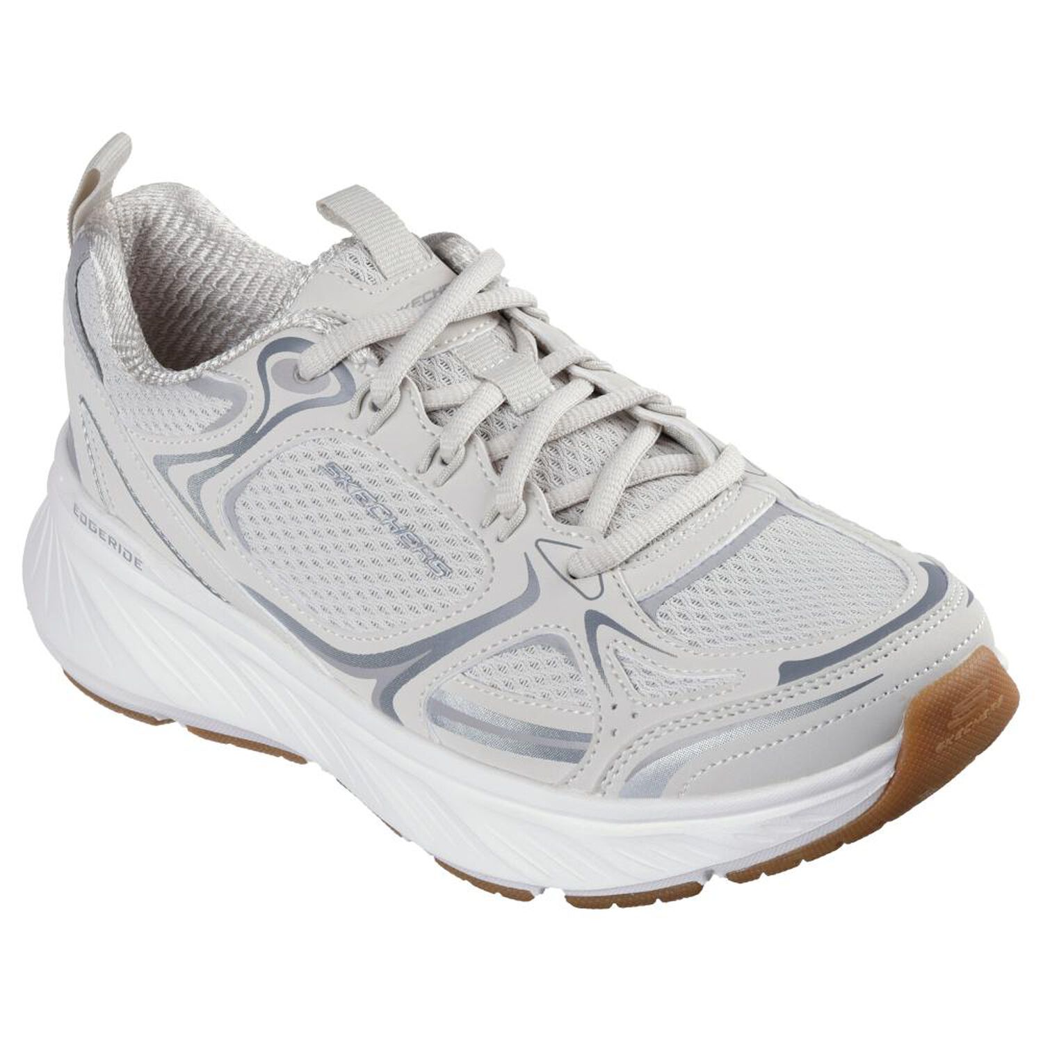 Zapatilla Urbana Mujer Skechers EDGERIDE-SILVER ECLIPSE NATURAL image number 3.0