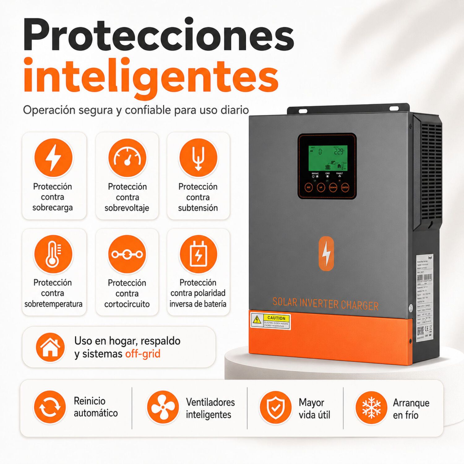 Inversor Solar H&iacute;brido Powmr 1500w 24v | Onda Senoidal Pura image number 3.0