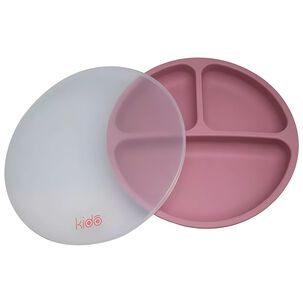Plato Silicona Bebe Kido Ventosa Y 3 Divisiones Colores - Ps